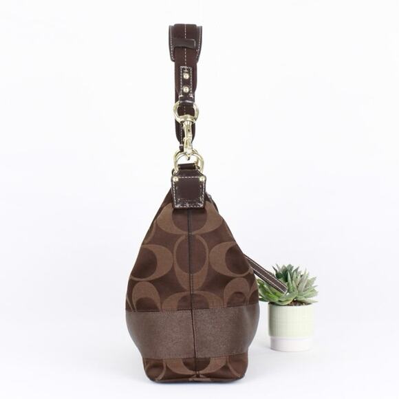 Coach Y2K Signature Stripe Brown Hobo Bag - Picture 5 of 9